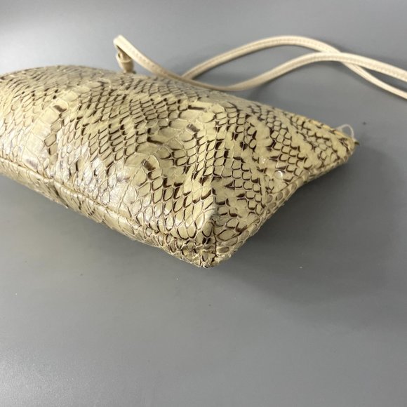Jennifer Moore Vintage Genuine Yellow Snake Skin Small Crossbody Purse/Bag - Picture 13 of 14